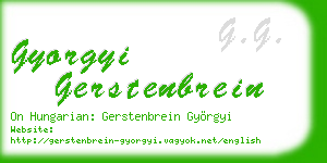 gyorgyi gerstenbrein business card